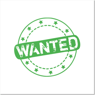 Wanted Stamp Icon Posters and Art
